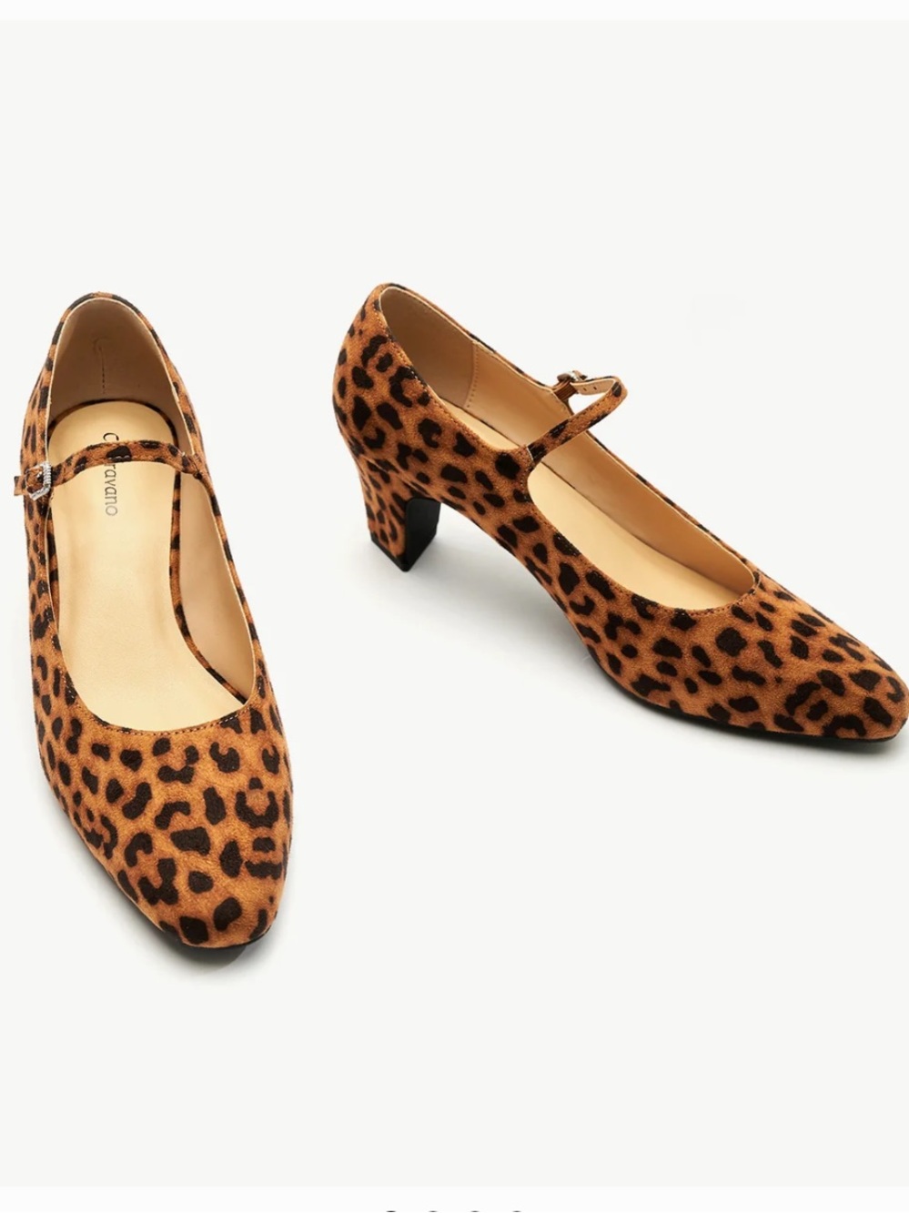 C.Paravano Milano Leopard Print Mary Jane Block Heel Pumps - sz 41 US 11